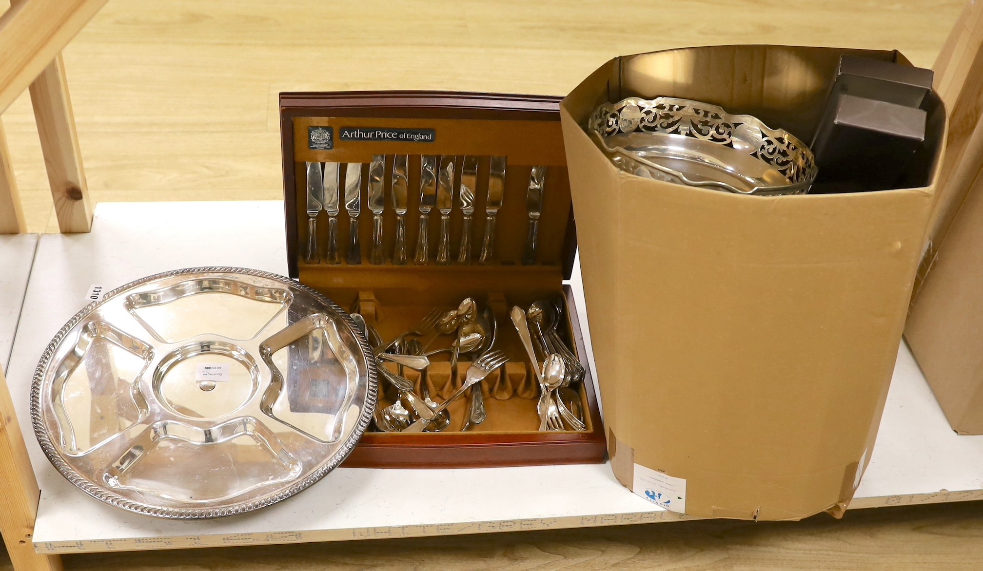 A quantity of silver plated wares